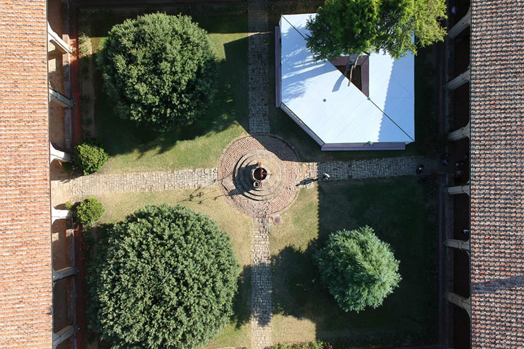 Garden Pavilion (veduta dall'alto), Supervoid, Certosa di Pontignano (SI), 2018
