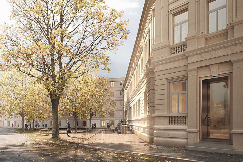 OPALESCENCIA Grössling City Bath (esterno), OPPS architettura, Bratislava, Repubblica Slovacca, 2020, primo premio