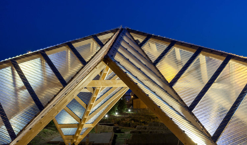 Origagri wood pavillion, GRRIZ, Matera, 2017