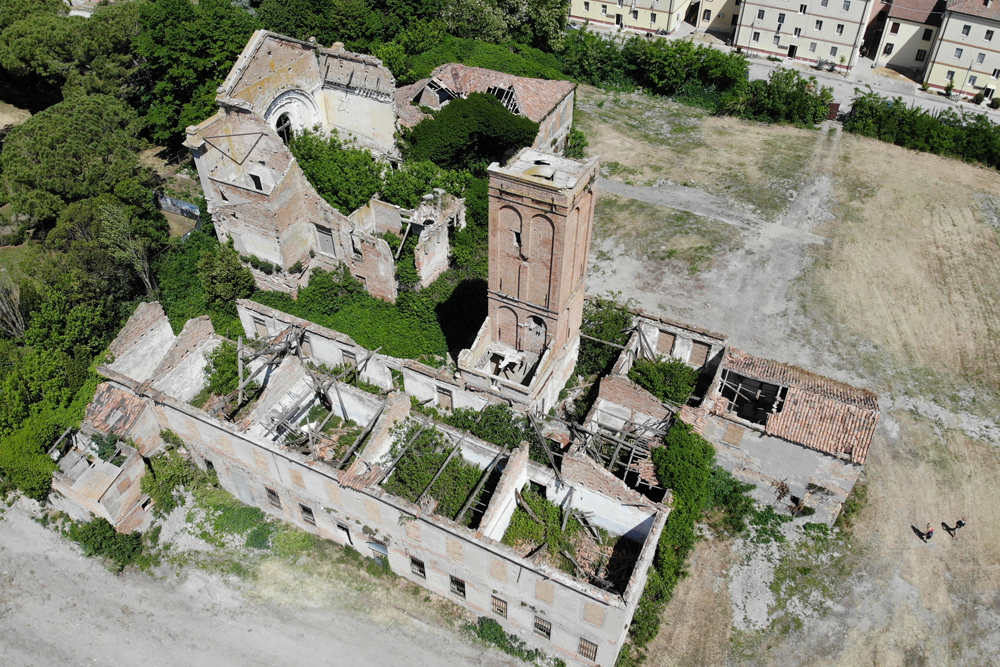 P.AR.CO. SANT’AGOSTINO / Polo ARti COmacchio (stato attuale, foto aerea), INOUT architettura, Ferrara, in corso