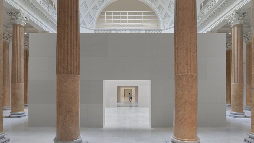 exhibition architecture at Art Quadriennale, Alessandro Bava, Roma, 2020; fotografia di Paul Levack