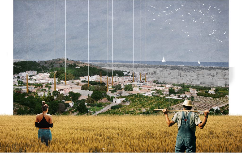 4 Landscapes 4 Prod_Action (collage), IOSA architettura, Oliva, Spagna, 2019, Europan 15