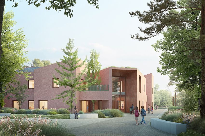 Scuola Primaria Albert Bruce Sabin, Matteo Romanelli architetto, San Gemini (TR), 2022-2023; immagine di Lens studio