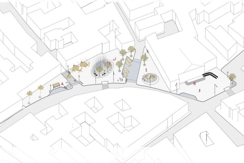 Proposta di riqualificazione di Piazza Municipio Cancello e Arnone, VIRAR Architettura, Salerno (SA), 2023