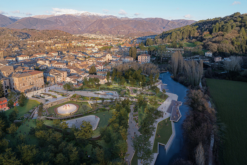 Rinascita del Velino: un progetto di rigenerazione urbana a Rieti, Rieti, Spazio trasersale Architects, 2025
