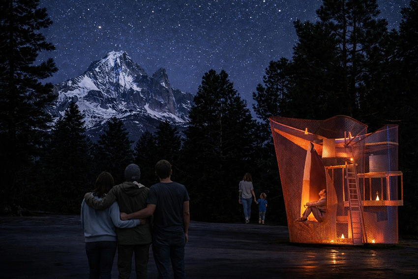 Un rifugio per abbracciare il cielo notturno, Spazio Trasversale Architects, Rivodutri (RI), 2024